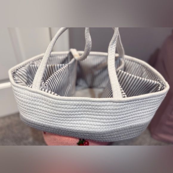 Mila Millie Extra Large Rope Diaper Caddy, Storage Bin for Nursery Essentials - Picture 4 of 5